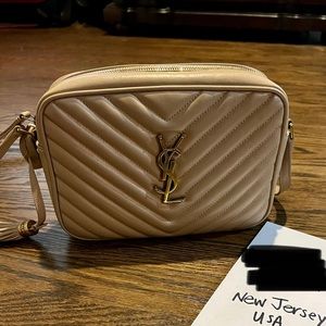 YSL camera bag in Dark Beige